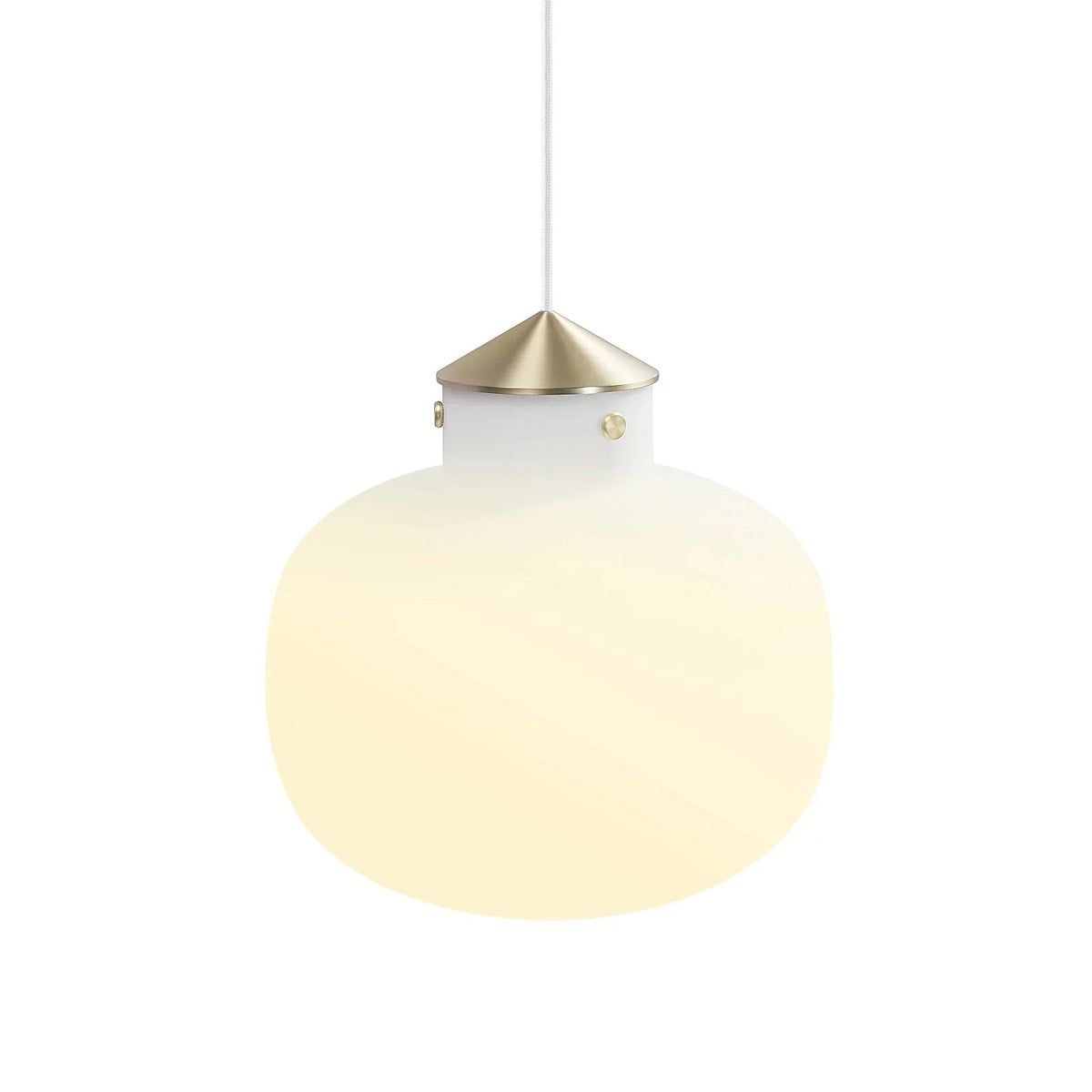 Metavaya Pendant Lights Dia 30cm x H 30cm / ∅ 11.8″ x H 11.8″ / White Raito Glass Globe Pendant Light 662668877099 M202403201-1