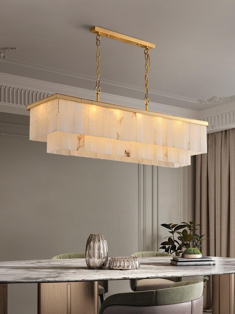 Metavaya Chandelier Rectangular marble chandelier