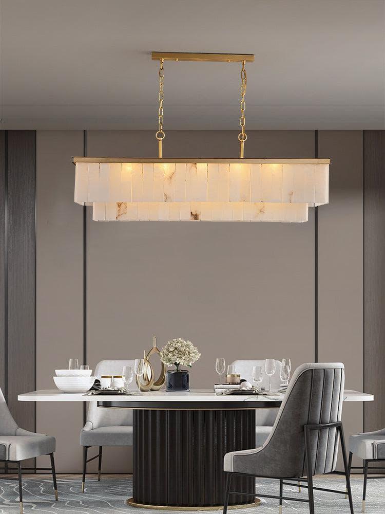 Metavaya Chandelier Rectangular marble chandelier