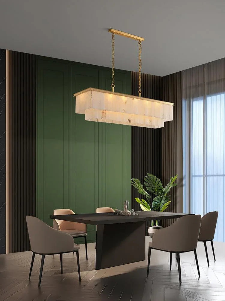 Metavaya Chandelier Rectangular marble chandelier