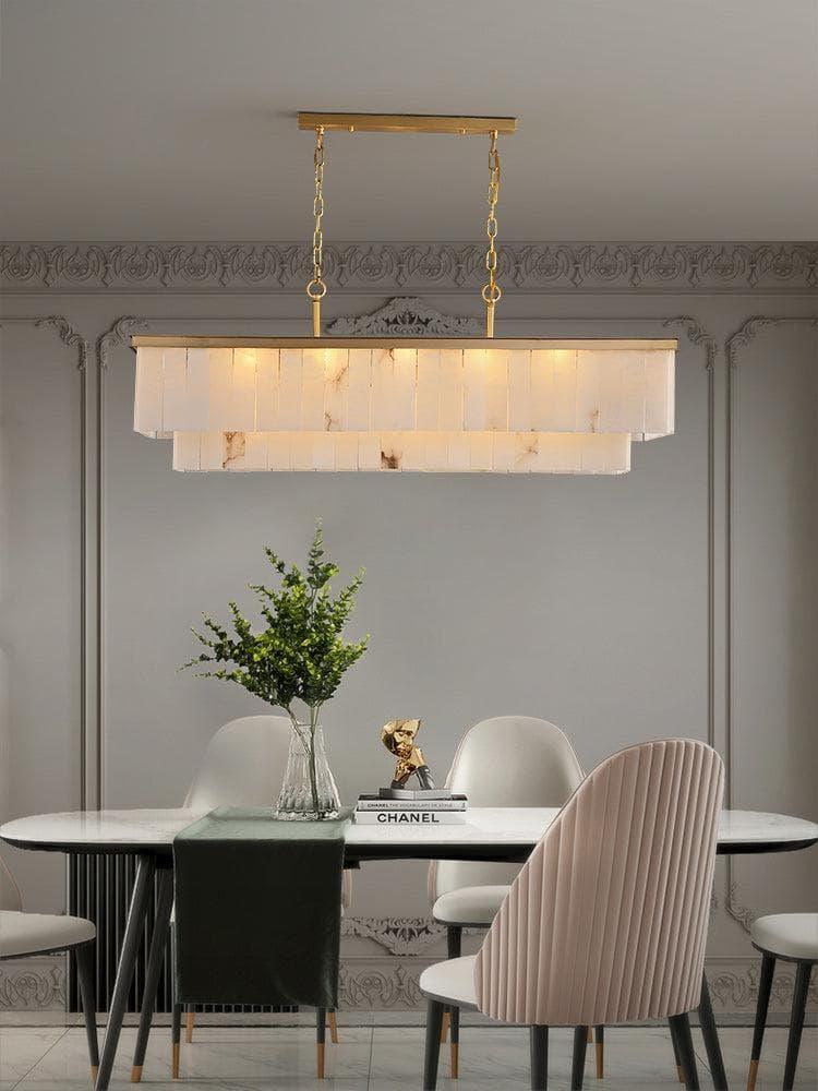 Metavaya Chandelier Rectangular marble chandelier