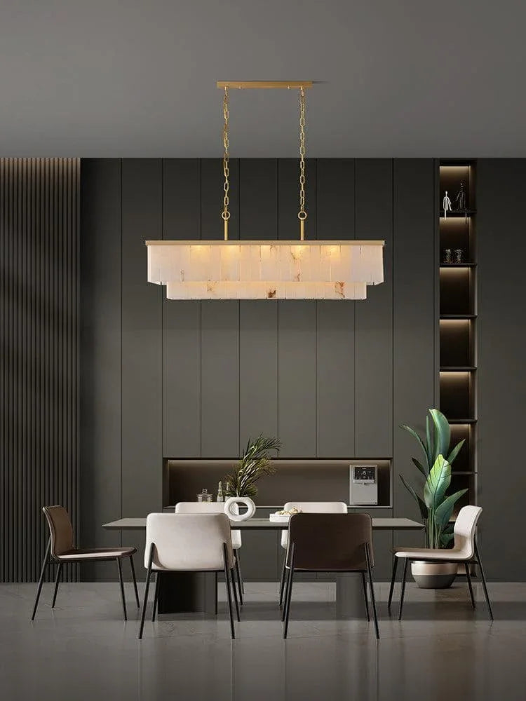 Metavaya Chandelier Rectangular marble chandelier