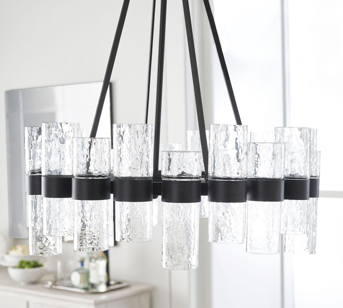 Metavaya Pendant light Recycled glass tube pendant light