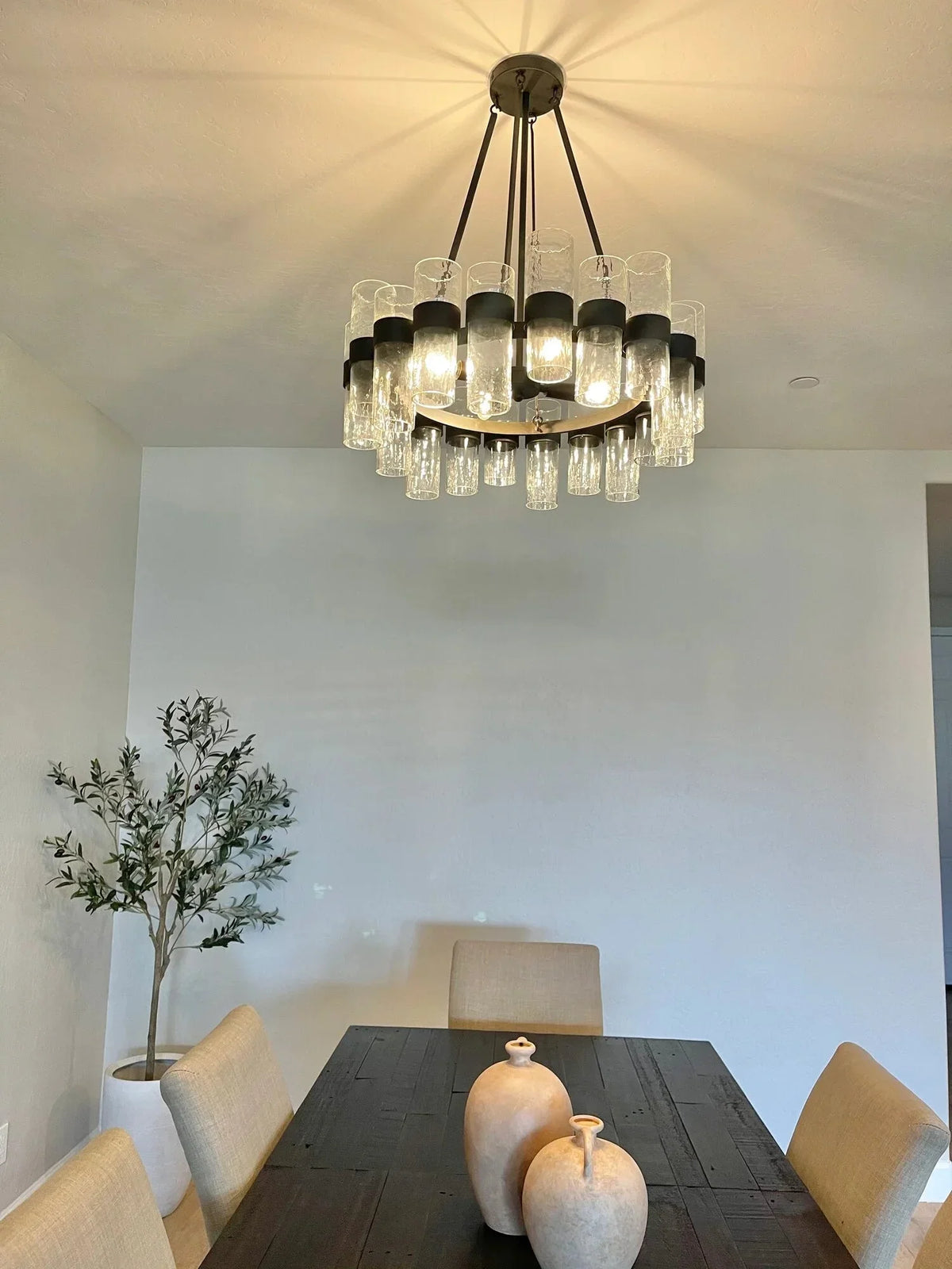 Metavaya Pendant light Recycled glass tube pendant light