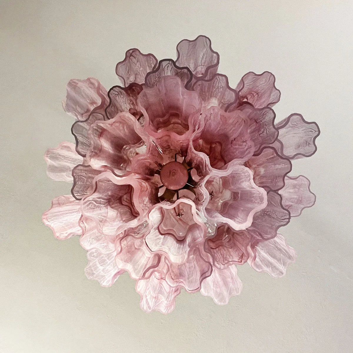 Red Glass Tube Chandelier - view 5 | Metavaya