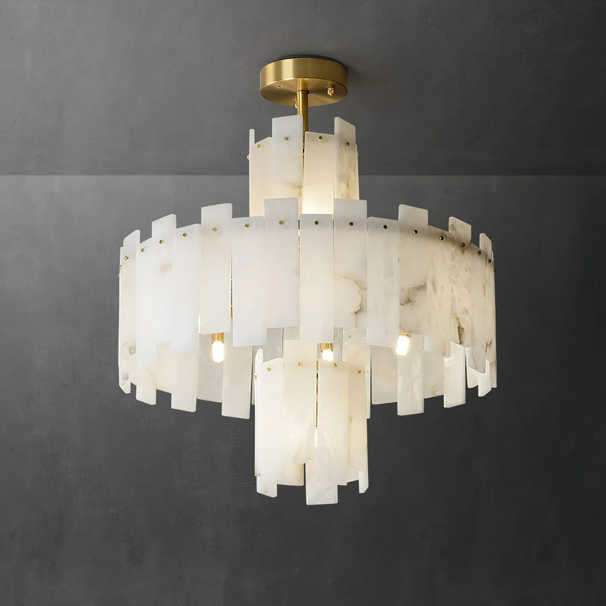 Regina Alabaster Chandelier - view 3 | Metavaya