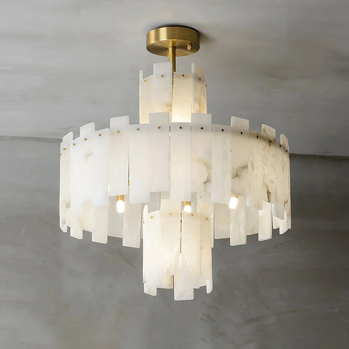 Regina Alabaster Chandelier - view 4 | Metavaya