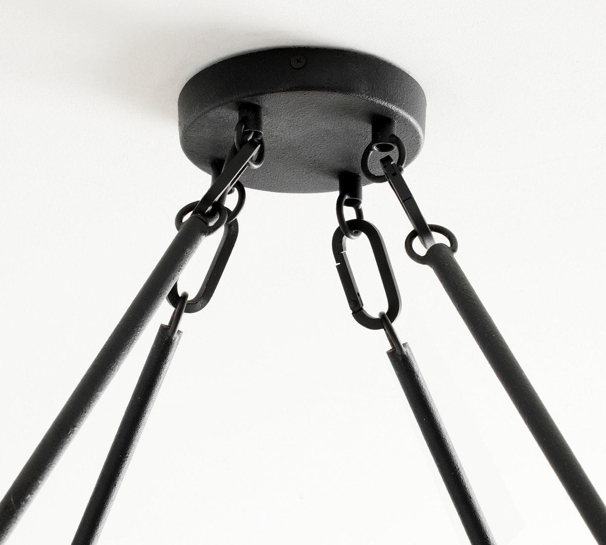 Metavaya Chandelier Dia 45cm x H 100cm / black Remington Iron Round Chandelier 6938617781866 M2023092502-1