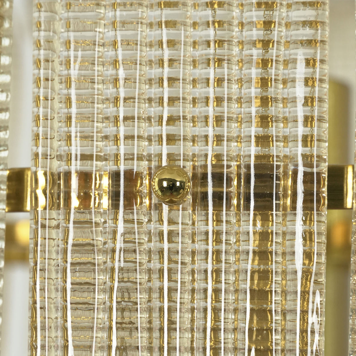 Ribbed Glass Scroll Chandelier - view 30 | Metavaya