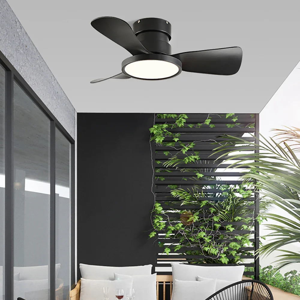 Round Acrylic Blade Ceiling Fan Light - view 2 | Metavaya