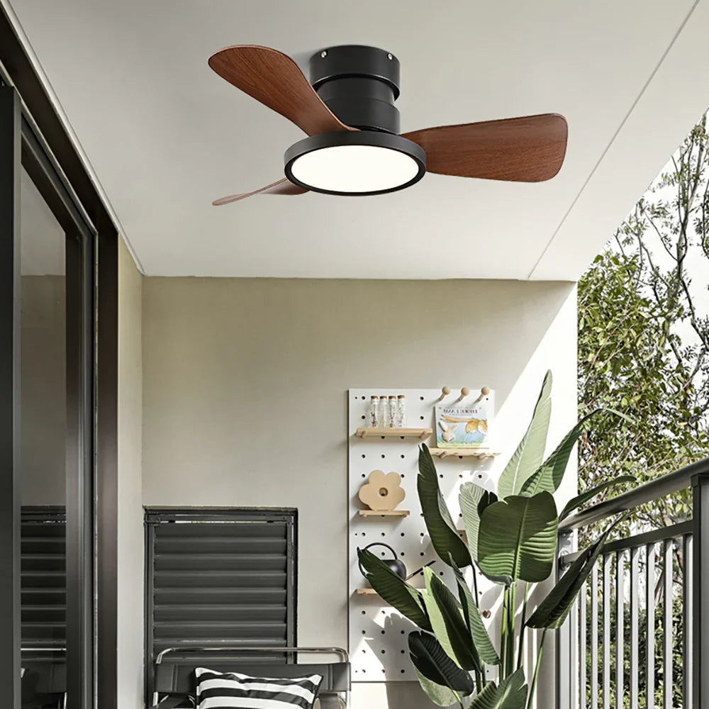Round Acrylic Blade Ceiling Fan Light - view 3 | Metavaya