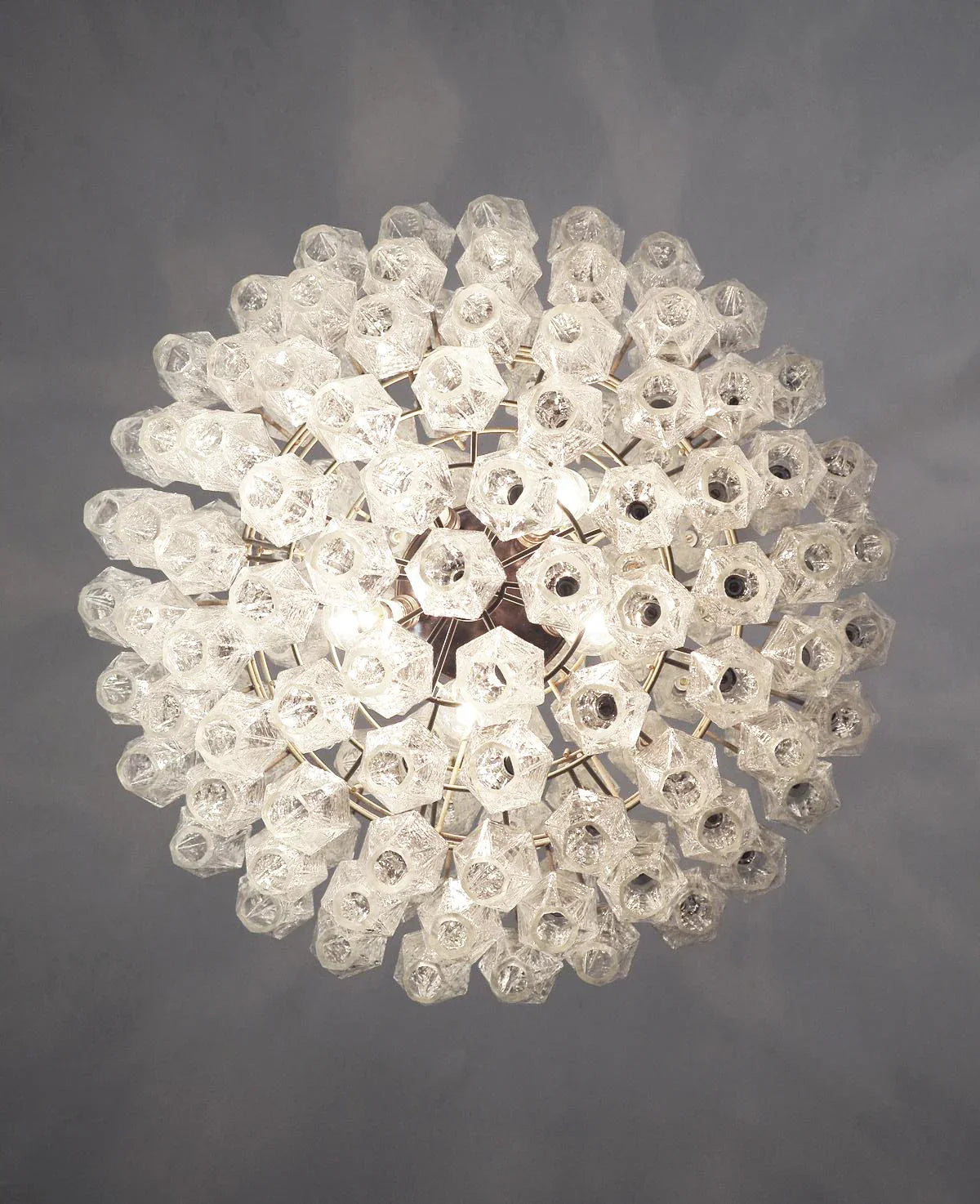 Round Faceted Transparent Chandelier - view 14 | Metavaya