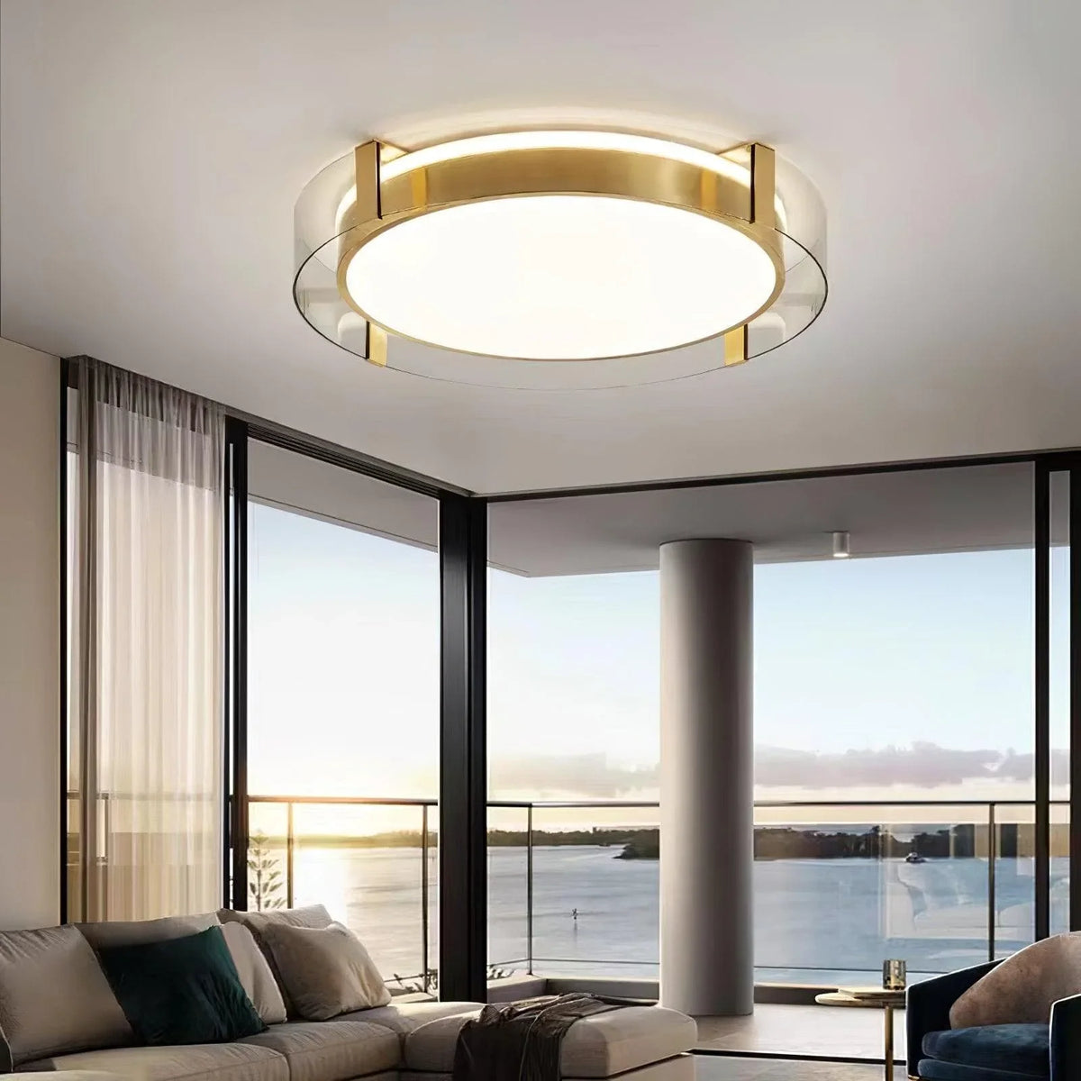 Metavaya Ceiling Light Round Low Profile Ceiling Light