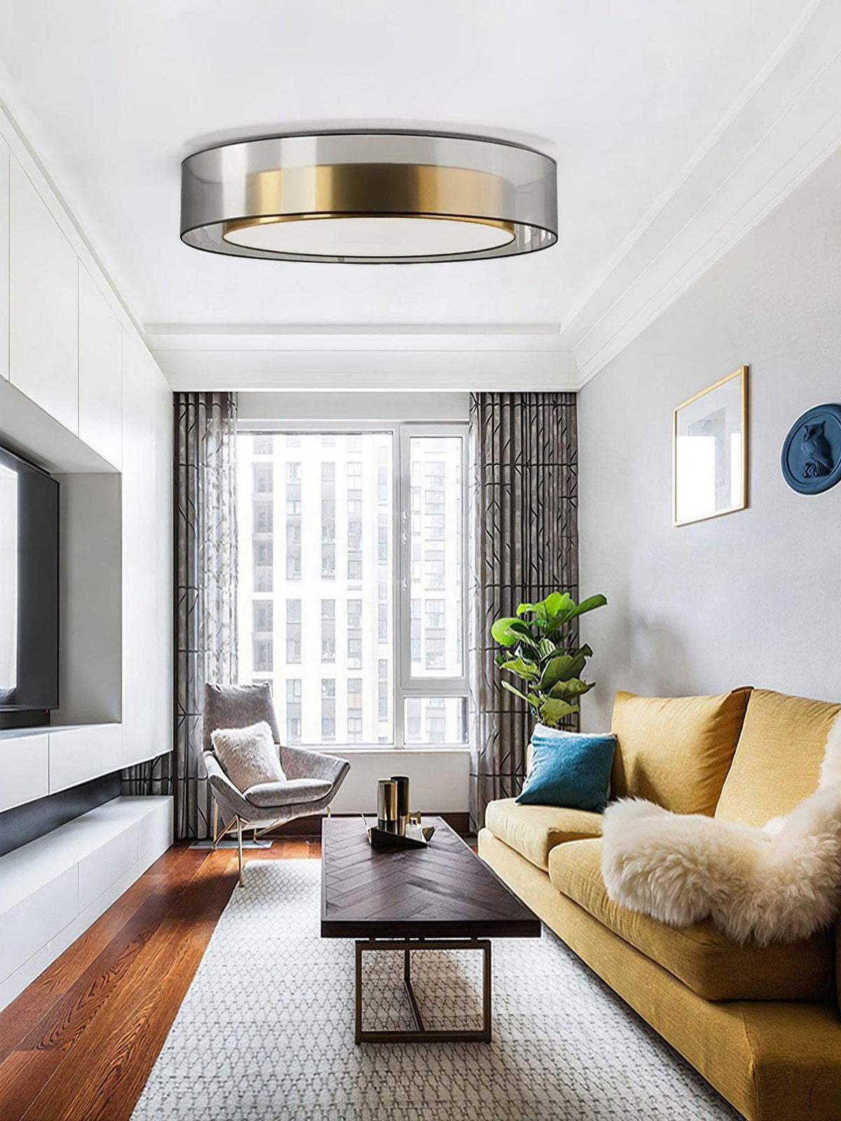 Metavaya Ceiling Light Round Low Profile Ceiling Light