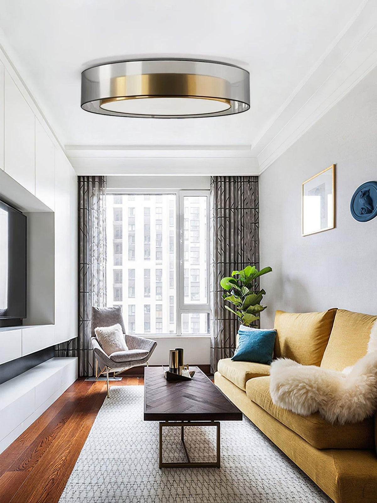 Metavaya Ceiling Light Round Low Profile Ceiling Light