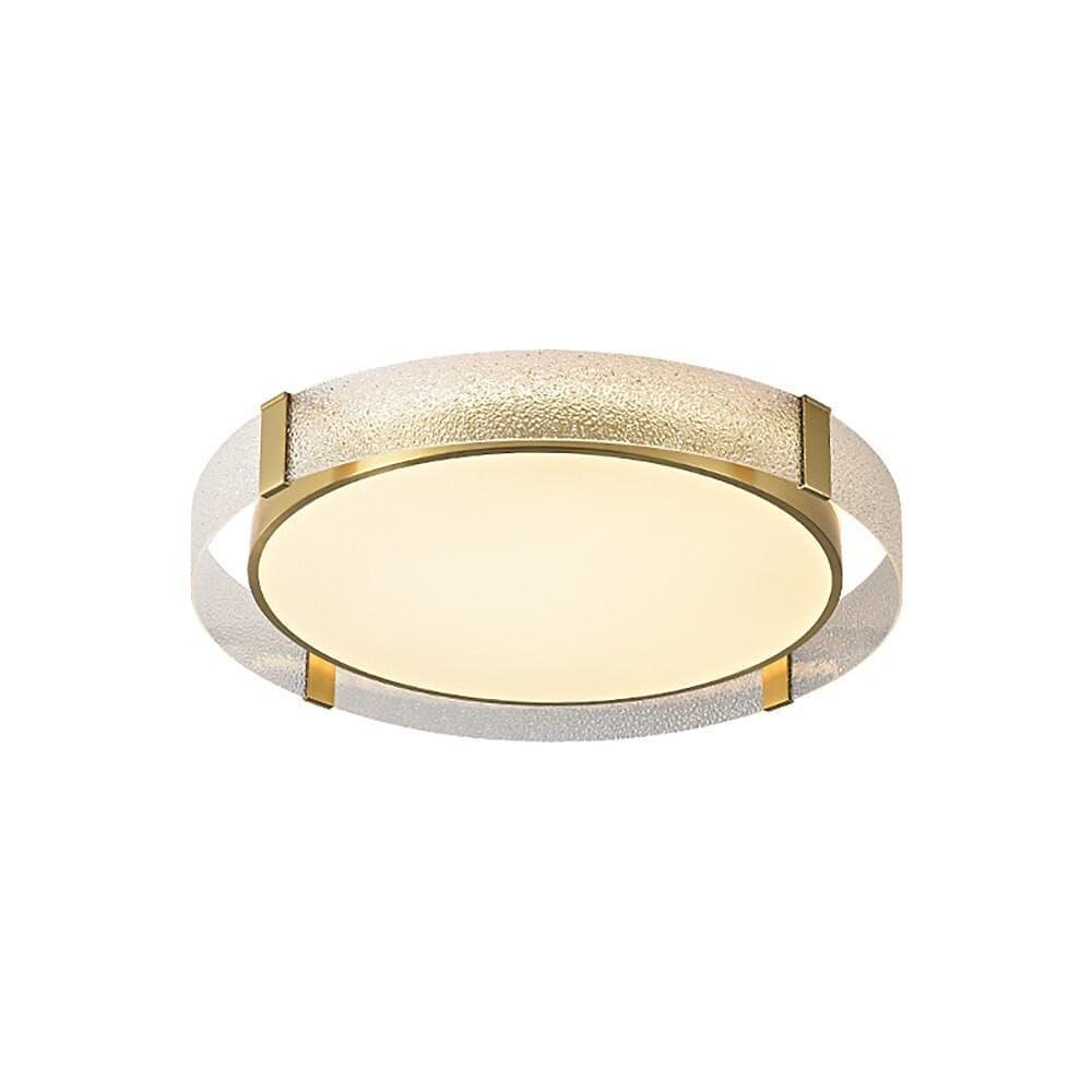 Metavaya Ceiling Light Style B Dia 35cm x H 8cm / ∅ 13.7″ x H 3.1″ / Gold / Warm Light Round Low Profile Ceiling Light 6938617813529 M2023110902-6
