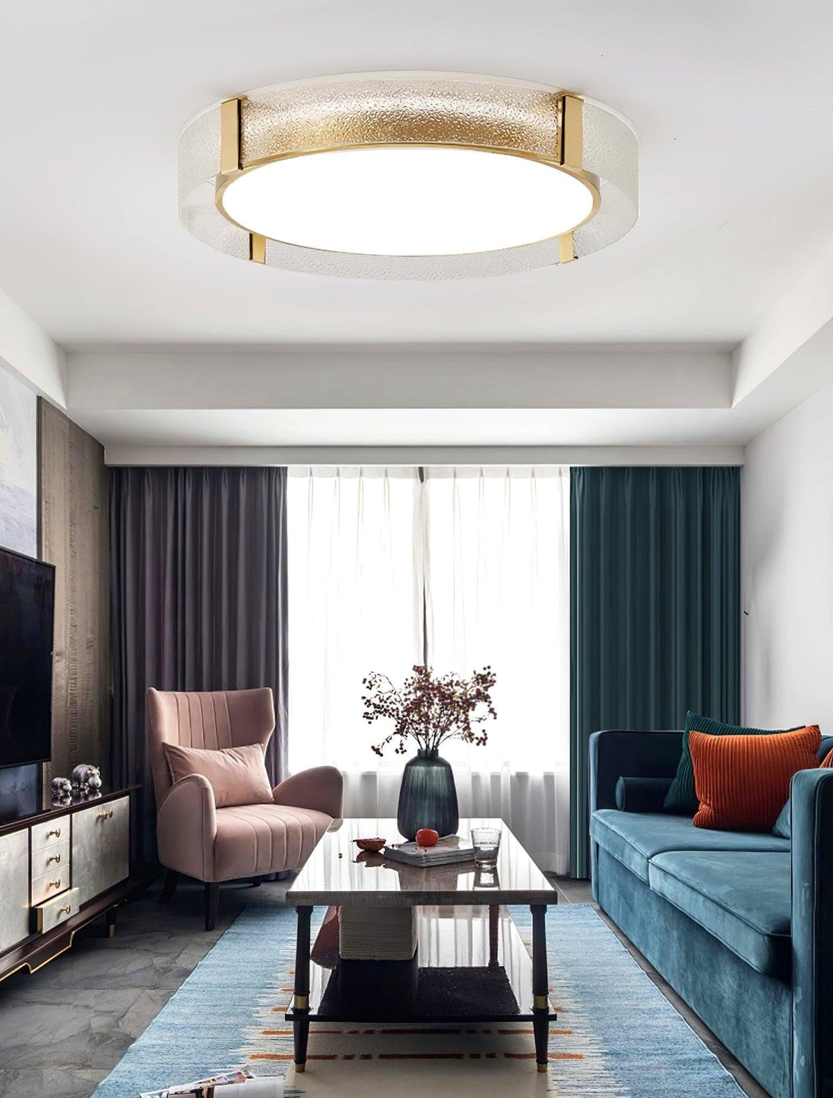 Metavaya Ceiling Light Round Low Profile Ceiling Light