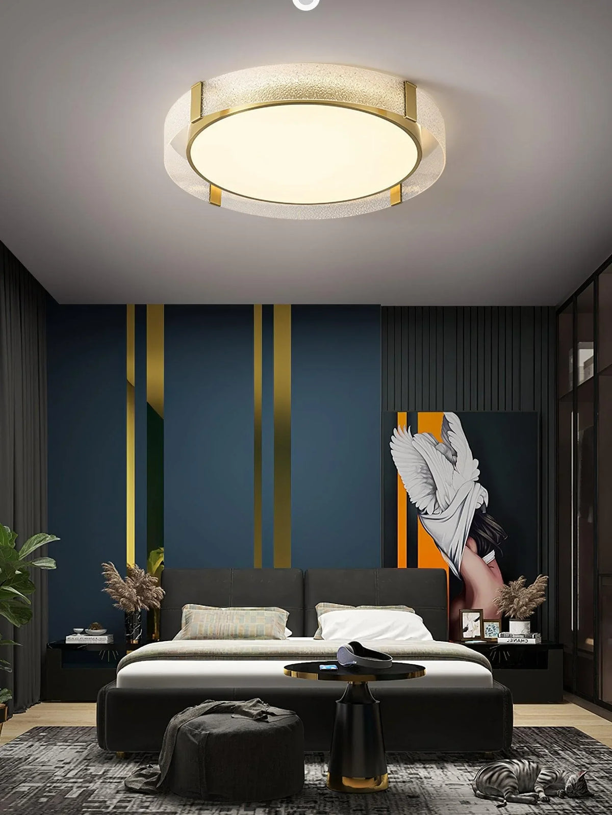 Metavaya Ceiling Light Round Low Profile Ceiling Light
