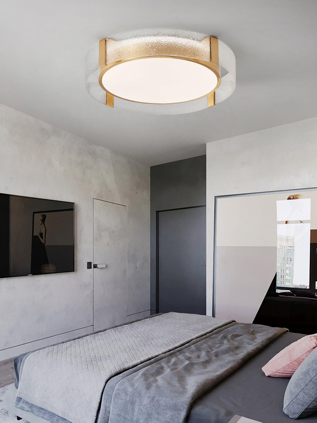Metavaya Ceiling Light Round Low Profile Ceiling Light