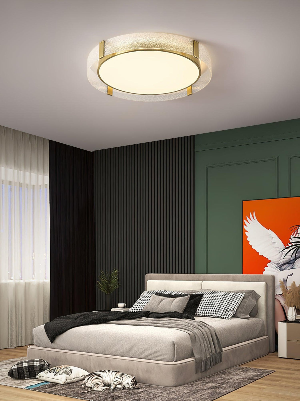 Metavaya Ceiling Light Round Low Profile Ceiling Light