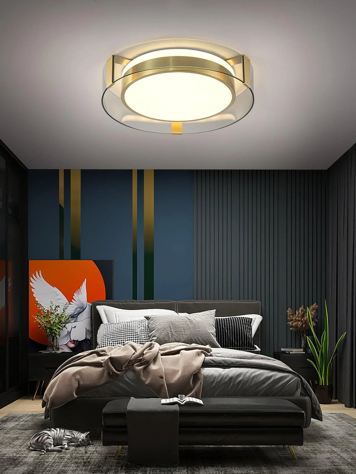 Metavaya Ceiling Light Round Low Profile Ceiling Light