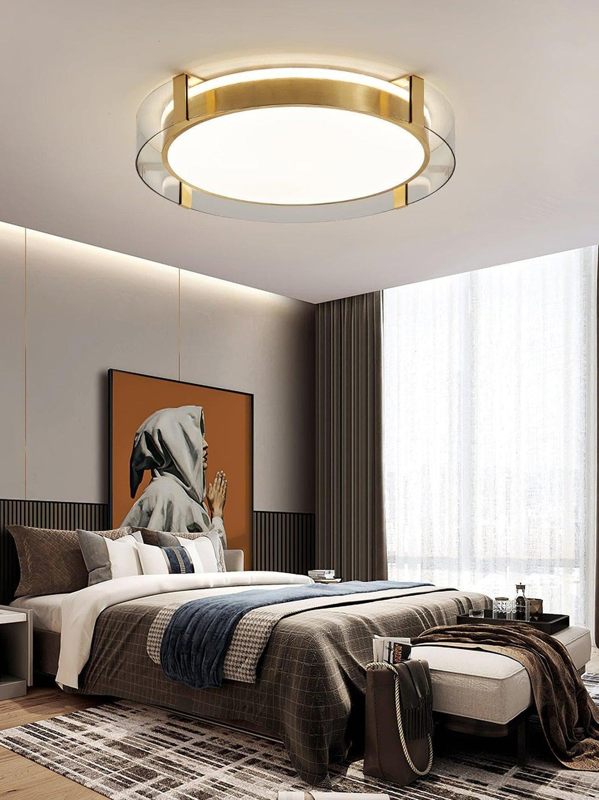 Metavaya Ceiling Light Round Low Profile Ceiling Light