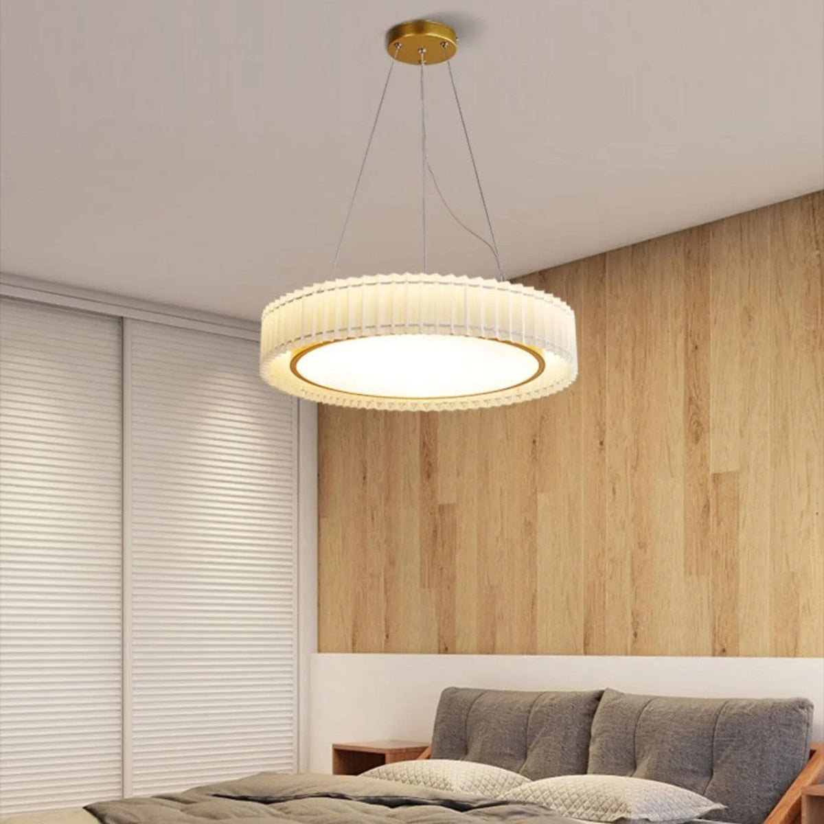 Metavaya Pendant lamp Round Pleated Pendant Lamp