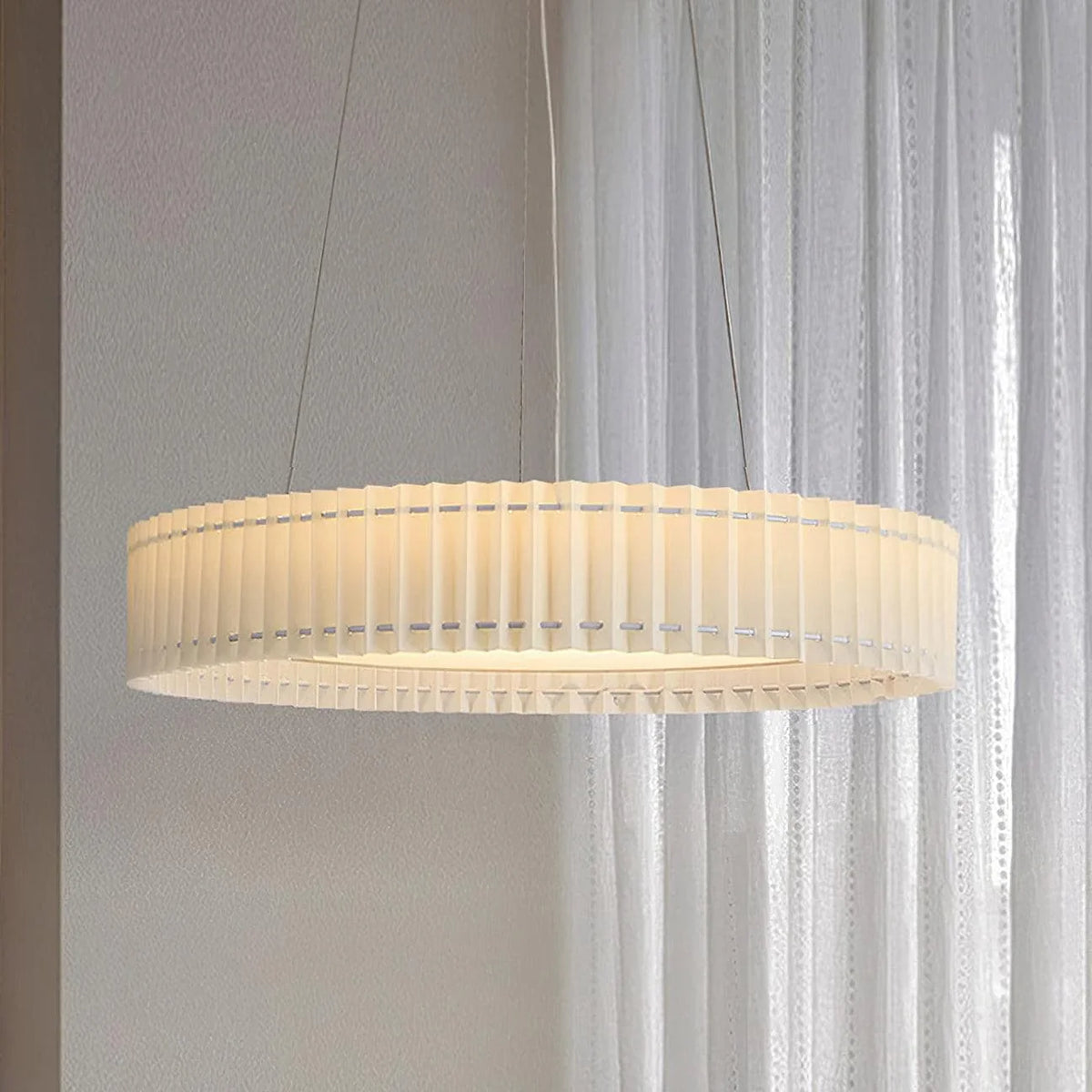 Metavaya Pendant lamp Round Pleated Pendant Lamp