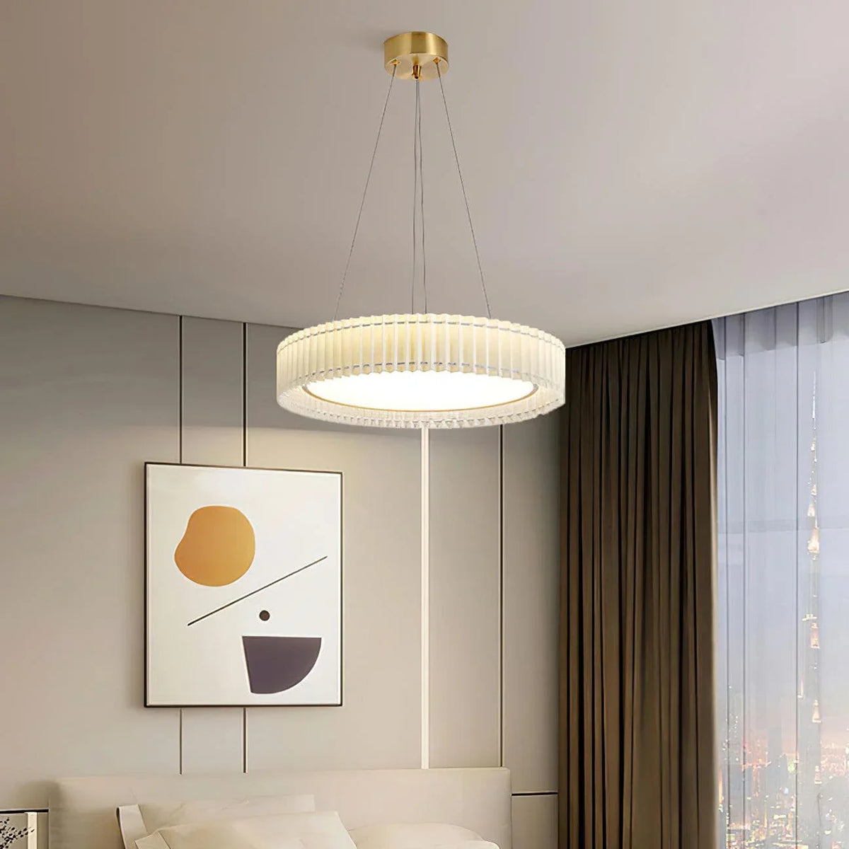 Metavaya Pendant lamp Round Pleated Pendant Lamp