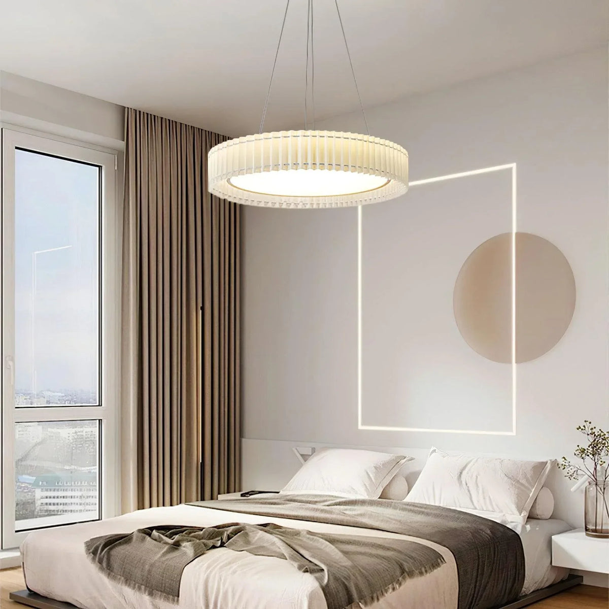 Metavaya Pendant lamp Round Pleated Pendant Lamp