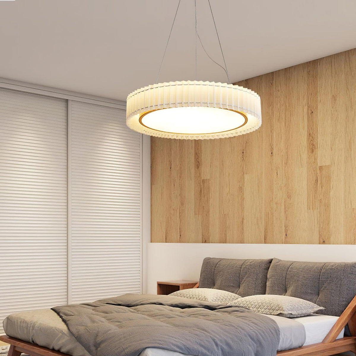 Metavaya Pendant lamp Round Pleated Pendant Lamp