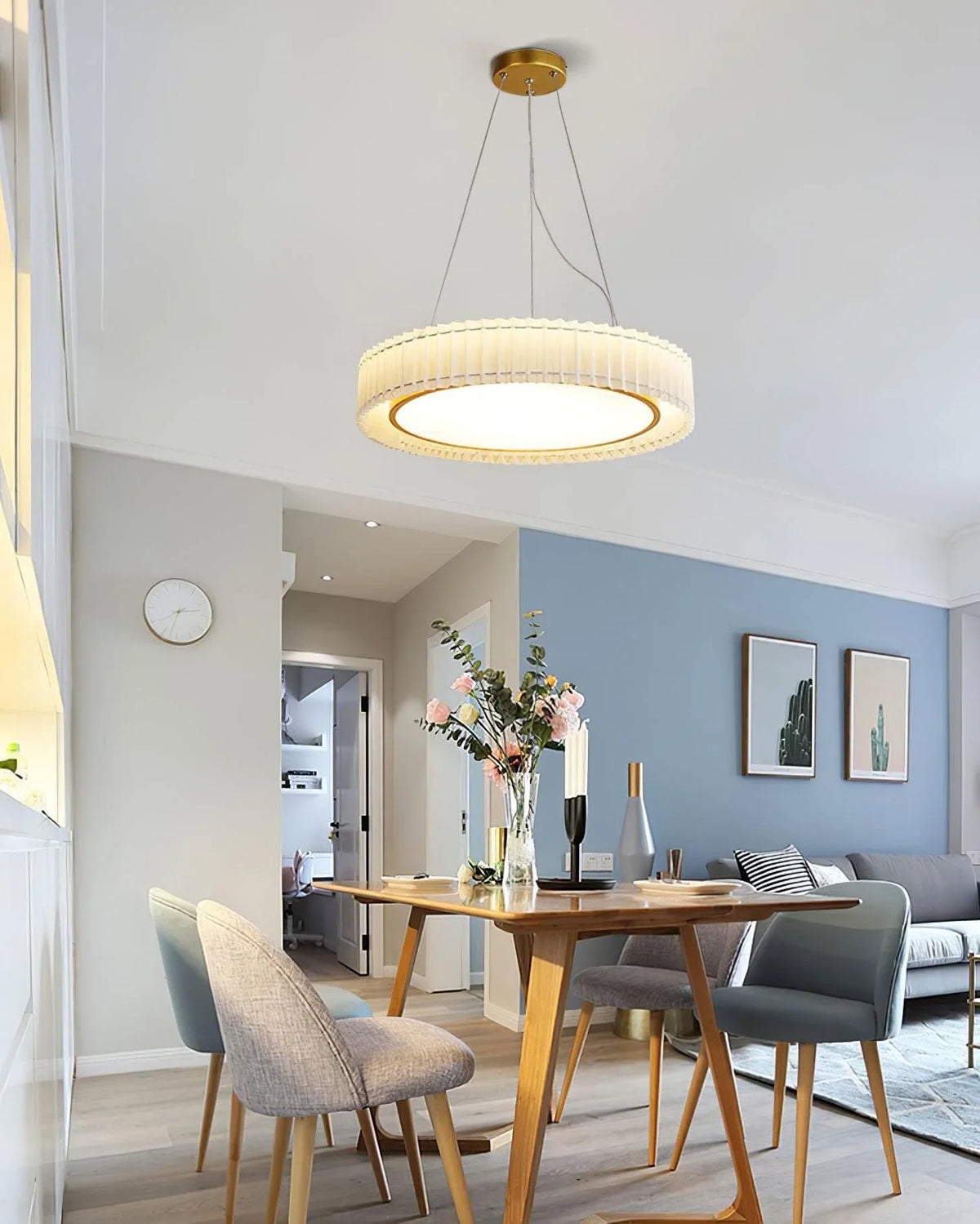 Metavaya Pendant lamp Round Pleated Pendant Lamp