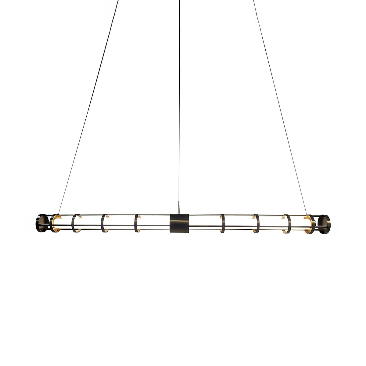 Metavaya Pendant light Dia 150cm x H 10cm / ∅ 59.1″ x H 3.9″ / Black / Warm Light Round Tube Pendant Lamp 662668879567 M202403252-7 Round Tube Pendant Lamp- Buy online