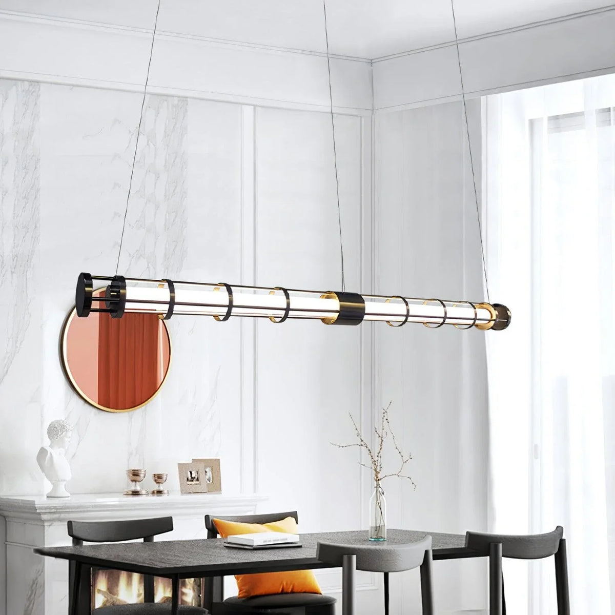 Metavaya Pendant light Round Tube Pendant Lamp Round Tube Pendant Lamp- Buy online
