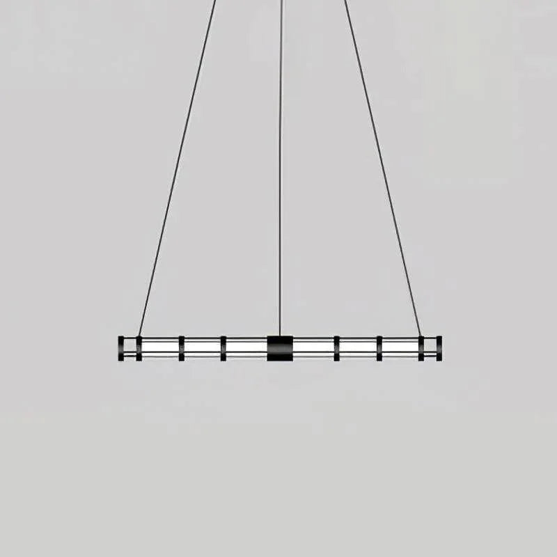 Metavaya Pendant light Dia 120cm x H 10cm / ∅ 47.2″ x H 3.9″ / Black / Warm Light Round Tube Pendant Lamp 662668879529 M202403252-3 Round Tube Pendant Lamp- Buy online