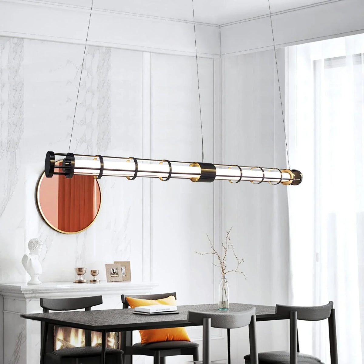 Metavaya Pendant light Round Tube Pendant Lamp Round Tube Pendant Lamp- Buy online