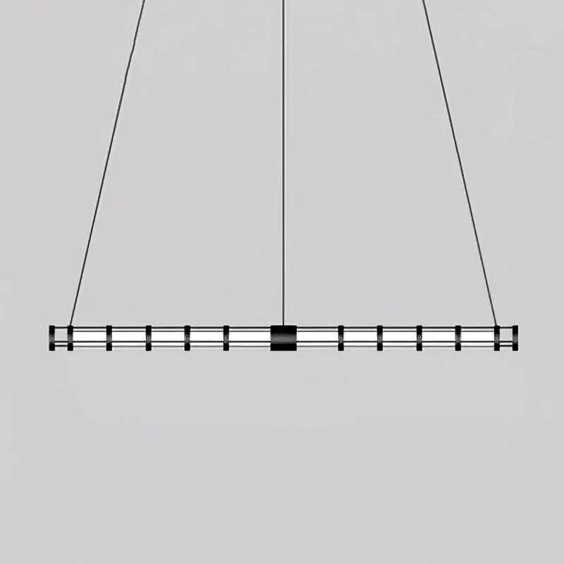 Metavaya Pendant light Dia 180cm x H 10cm / ∅ 70.9″ x H 3.9″ / Black / Warm Light Round Tube Pendant Lamp 662668879604 M202403252-11 Round Tube Pendant Lamp- Buy online