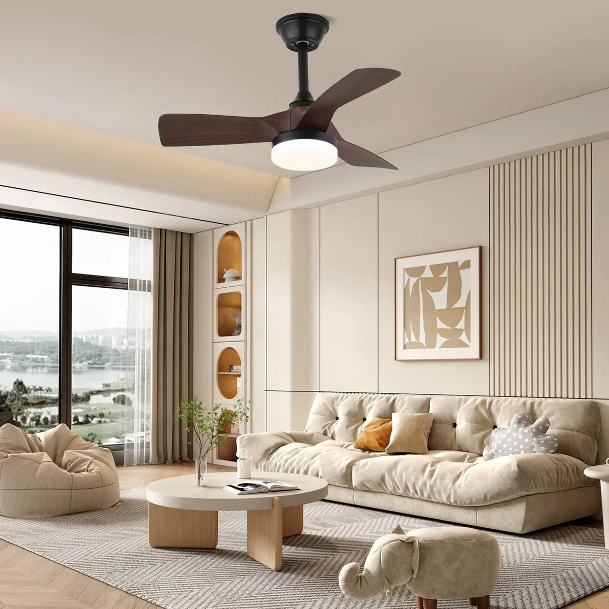 Rowan Ceiling Fan Light - view 2 | Metavaya
