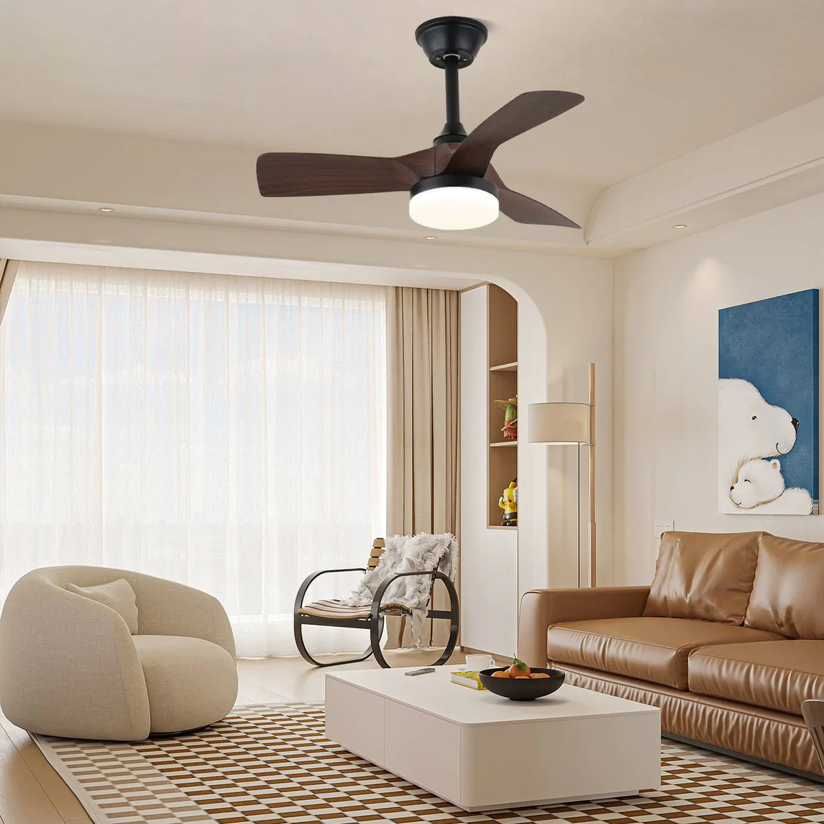 Rowan Ceiling Fan Light - view 4 | Metavaya