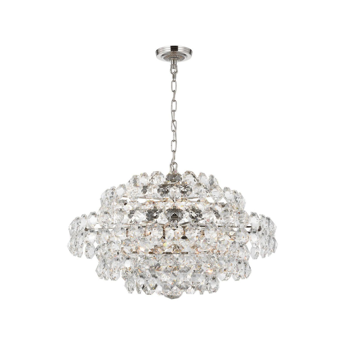 Metavaya Chandelier Dia 55cm x H 43cm / ∅ 21.7″ x H 16.9″ / Chrome Sanger small chandelier 6938617787929 M2023092803-1