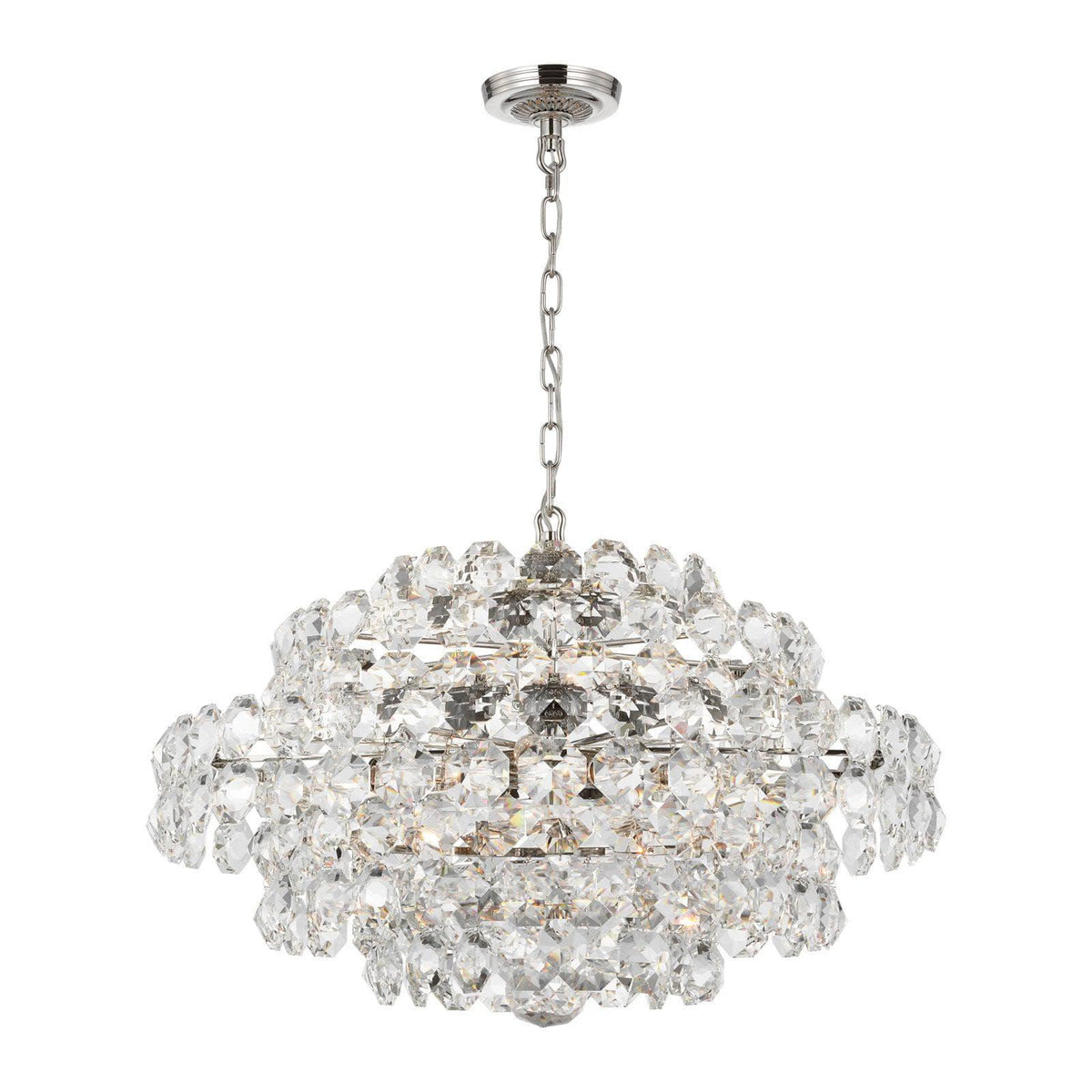 Metavaya Chandelier Dia 75cm x H 48cm / ∅ 29.5″ x H 18.9″ / Chrome Sanger small chandelier 6938617787936 M2023092803-2
