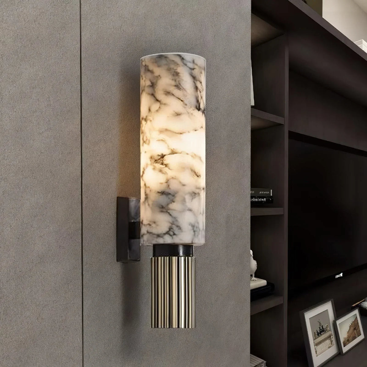 Santorini Alabaster Wall Lamp - view 11 | Metavaya