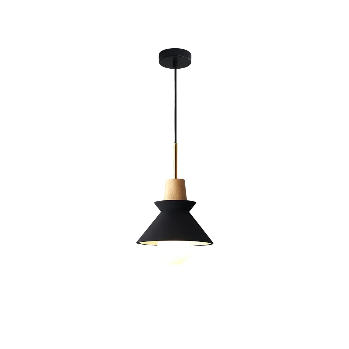 Metavaya Pendant lamp Dia 22 cm x H 33 cm / ∅ 8.7″ x H 13″ / Sand Black Scandinavian Pendant Lamp 6938617816155 M2023112303-1