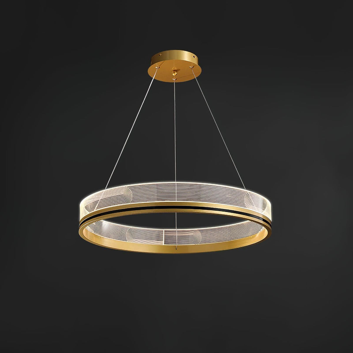 Metavaya Chandelier Dia 60cm x H 70cm / ∅ 23.6″ x H 27.5″ / Black / Warm White Sendra Chandelier 662668880365 M202403288-3 Aluminum Sendra Chandelier