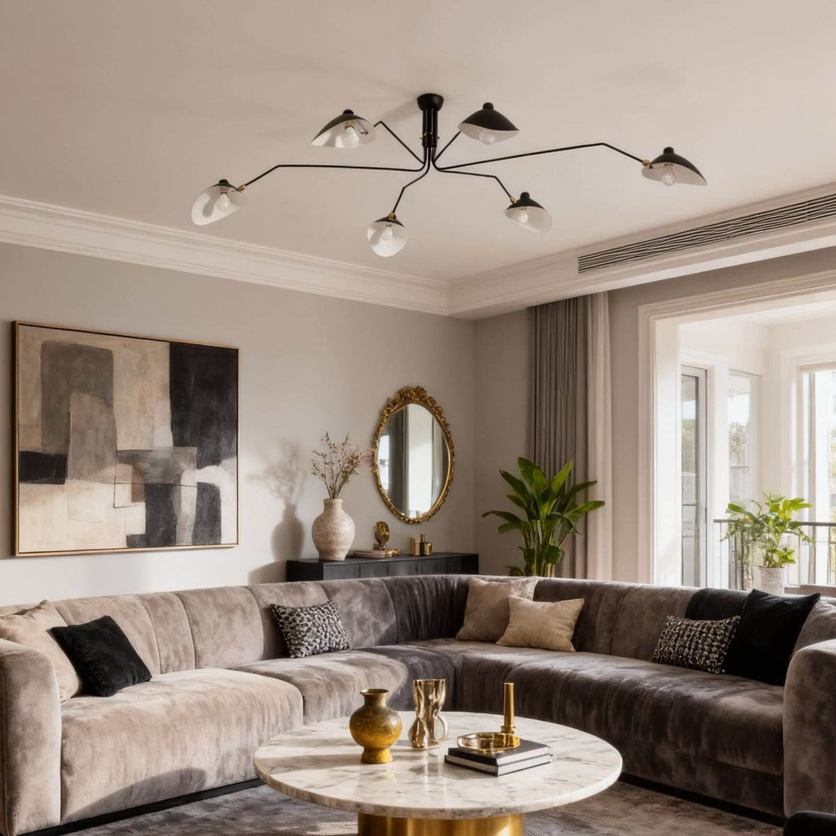 Serge Mouille Ceiling Light - view 12 | Metavaya
