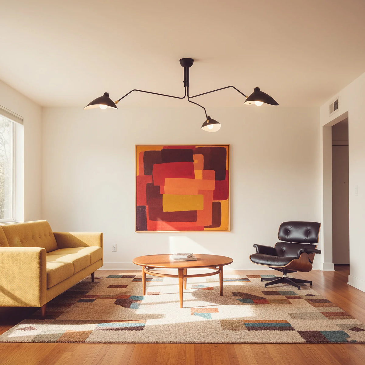 Serge Mouille Ceiling Light - view 2 | Metavaya