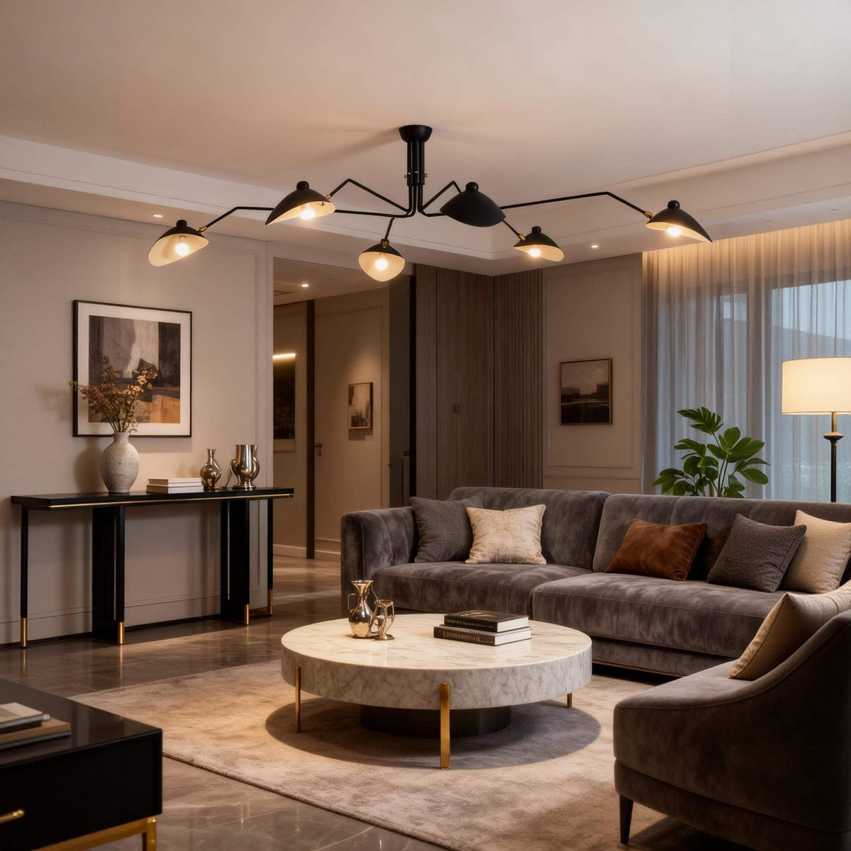 Serge Mouille Ceiling Light - view 23 | Metavaya