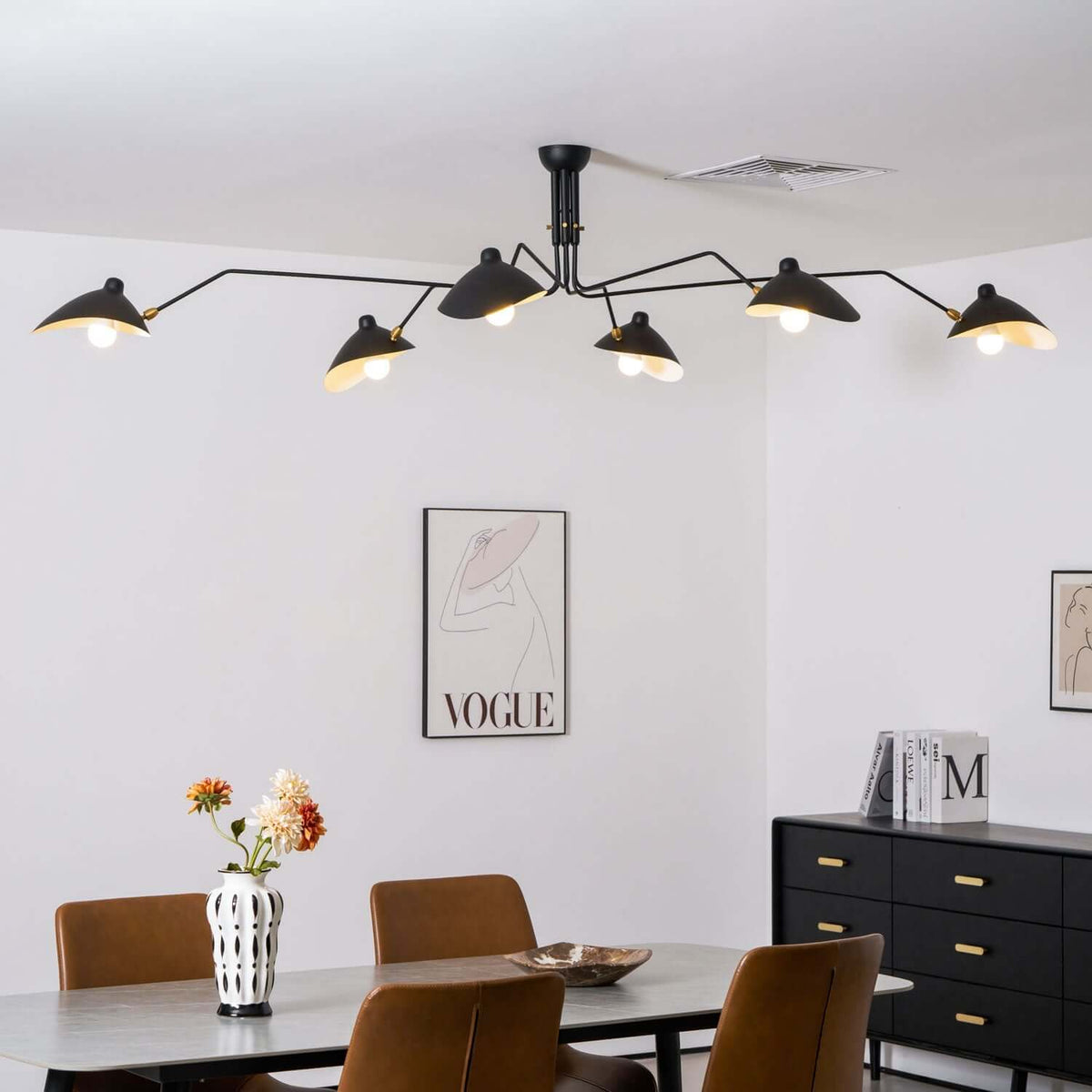 Serge Mouille Ceiling Light - view 4 | Metavaya