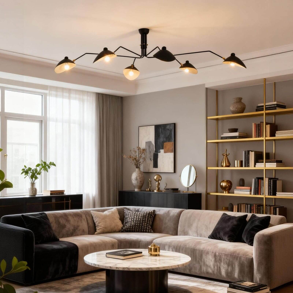 Serge Mouille Ceiling Light - view 16 | Metavaya