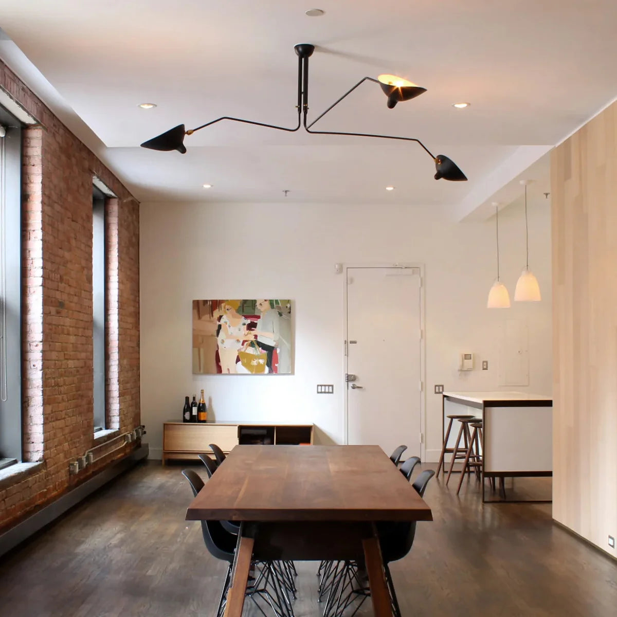 Serge Mouille Ceiling Light - view 6 | Metavaya